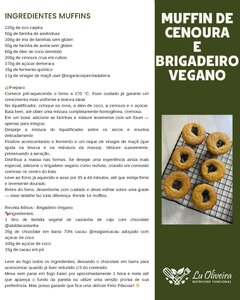 Muffin de Cenoura e Brigadeiro Vegano